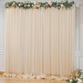 10x10ft Champagne Tulle Backdrop Curtain by Partisky