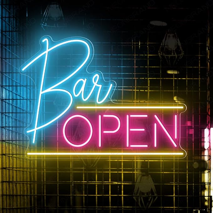 Open Bar Neon sign Lights Neon Sign and Decor Led Light, Neon Signs - Image 2