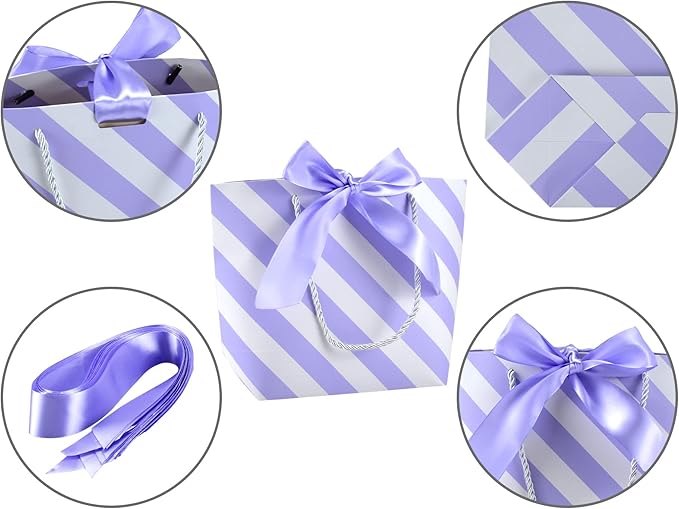 HUAPRINT Gift Bags with Handles, 7.48×3.54×7.9 inches, Party Favor Bags with - Image 4
