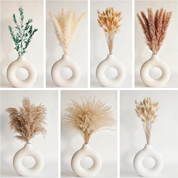 123 PCS Dried Flower Bouquet – Pampas Grass, Floral Decor - Image 2