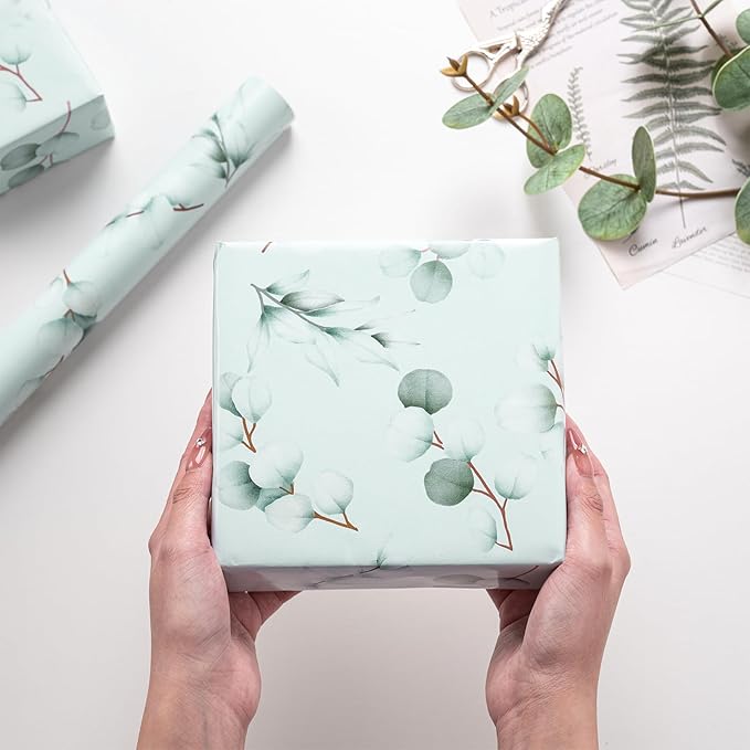 RUSPEPA Eucalyptus Leaves Wrapping Paper Roll - Image 6
