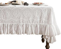 patdrea Vintage Ruffle Tablecloth by Welcometopatdrea