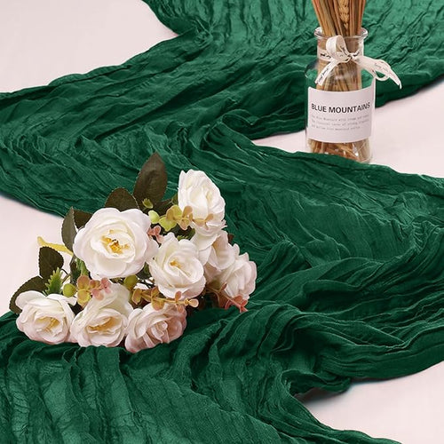 1 Pack Cheesecloth Table Runner 10Ft Christmas Gauze Boho Table Runners by HOME