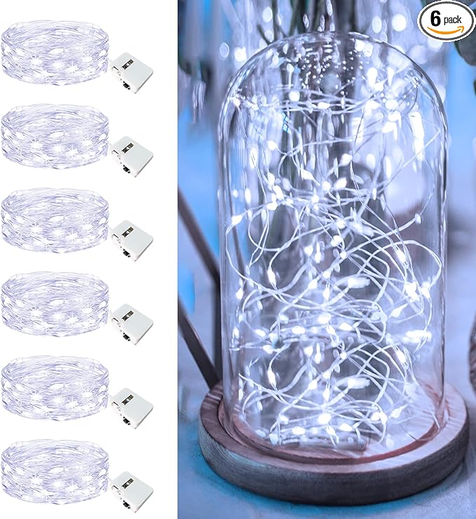 6 Pack Fairy Lights Battery Operated - 7ft 20 Led Twinkle Lights 3 Modes by Unknown
