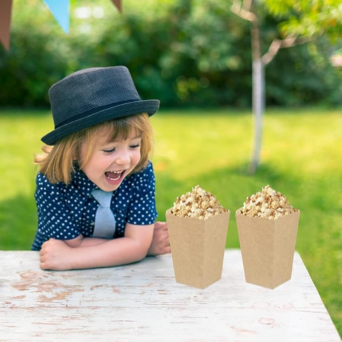 BESTOYARD 50Pcs Paper Popcorn Boxes, 5.3 X 3.5 Inch Individual Serving Snack - Image 8