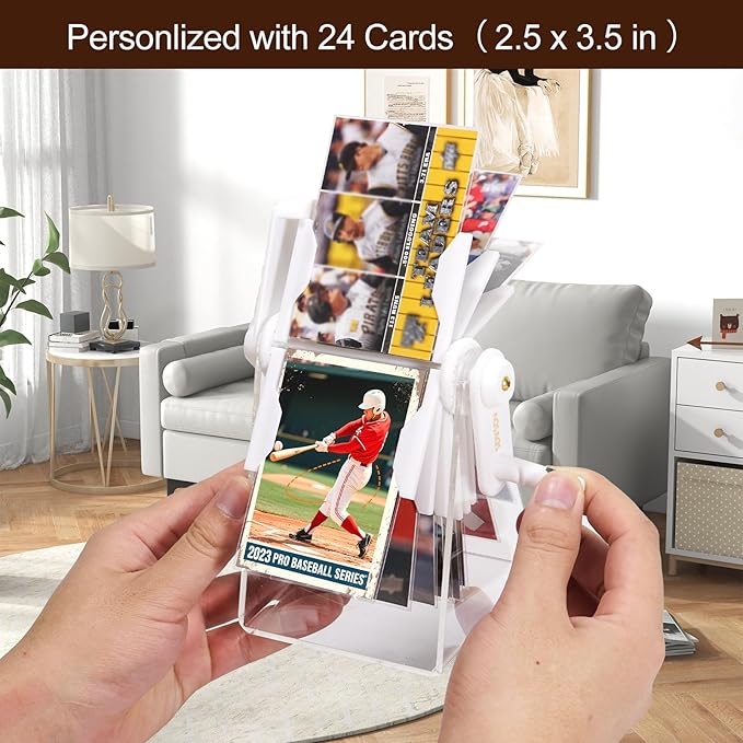 24-Slot Card Flip Book Display Stand, Trading Card Holder - Image 2