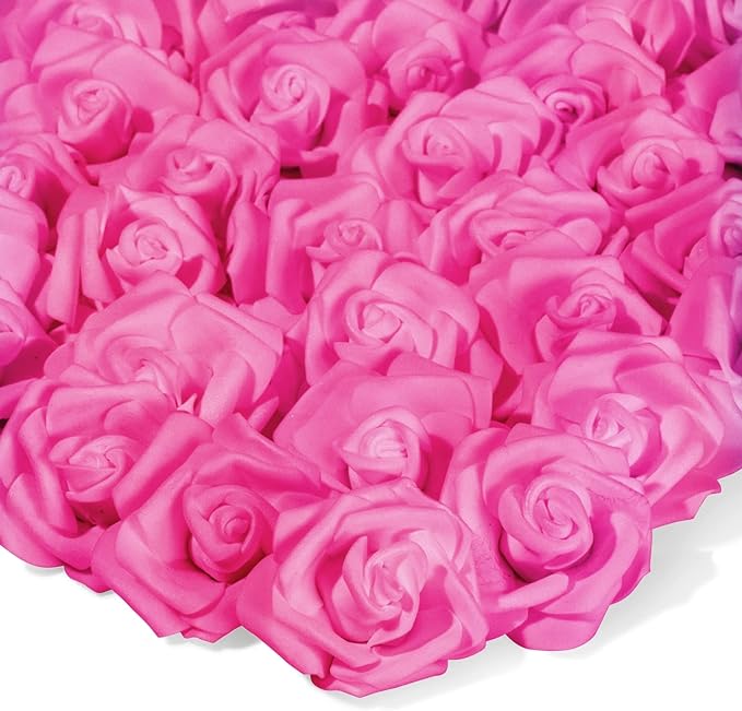 Juvale Artificial Roses - 3 in Heads by Juvale