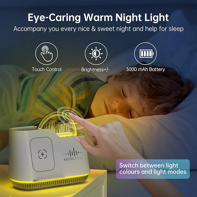 Night Lights Bluetooth Speaker, 15W Wireless Charger - Image 5