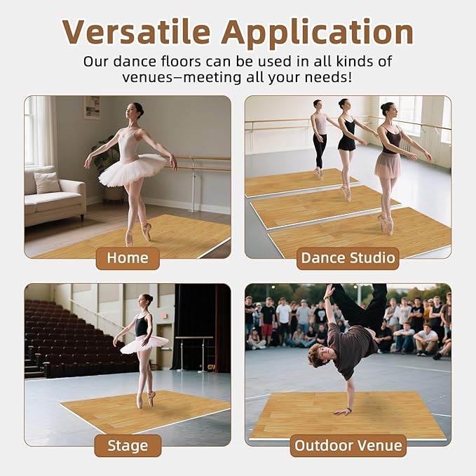 Dance Floor Mat Non-Slip with Shoulder Strap Portable and Dance Resistance Band - Image 7