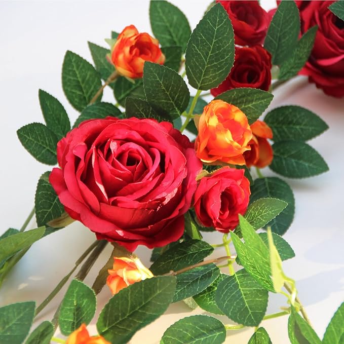 6FT Bendable Flower Garland, Artificial Rose Vine Hanging Floral Garland - Image 4