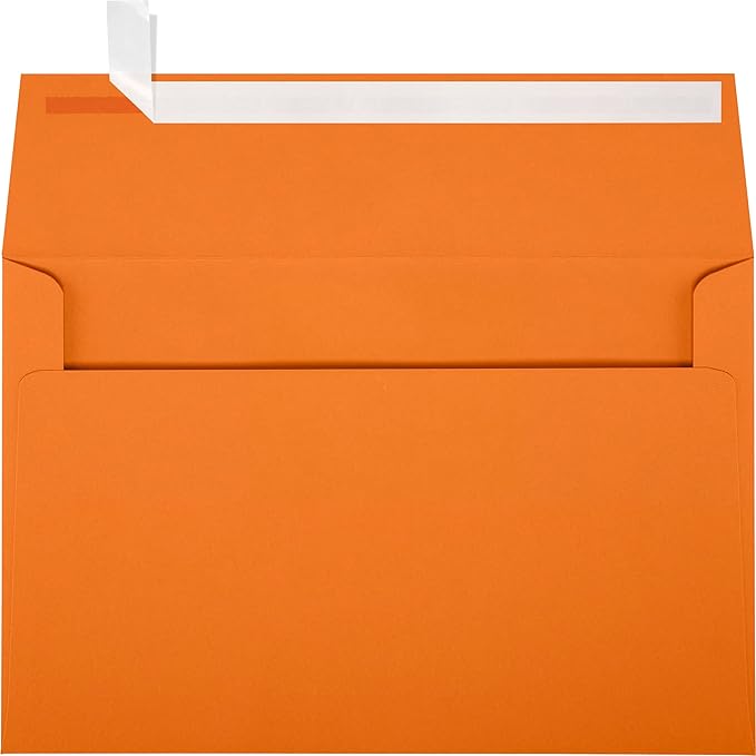 LUXPaper A9 Invitation Envelopes | Peel & Press | 5 3/4" x 8 3/4" | Mandarin by LUXPaper