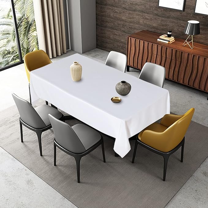 Fitable Rectangle Tablecloth Stain and Wrinkle Resistant Washable Polyester - Image 3