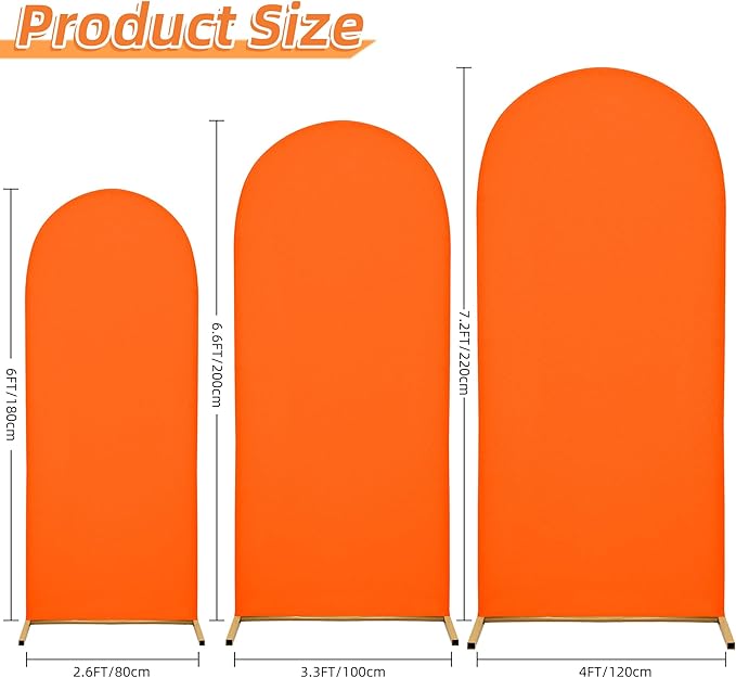Wedding Arch Covers Arch Backdrop Cover Arch Stand Covers 7.2FT 6.6FT 6FT Set - Image 2