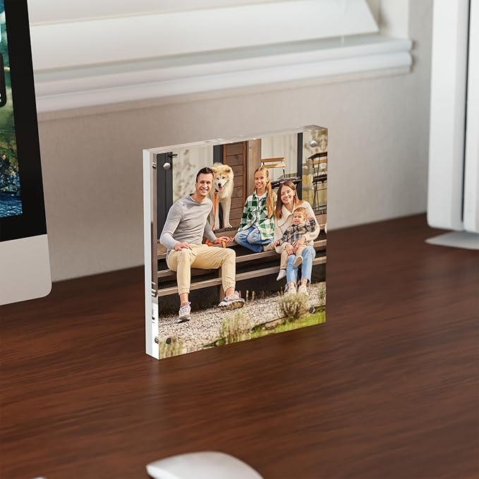 5x5 Acrylic Picture Frame 3 Pack, Desktop Display Decor Gift - Image 5
