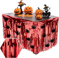 28x106 Inch Red Sequin Tablecloth by Unknown