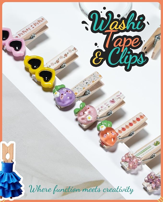Mini Clothespins, Sopito 100 Pcs 1.4'' Strong Wooden Mini Clips - Image 3