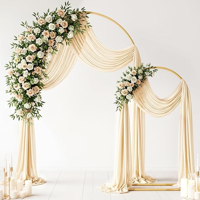 Wedding Arch Draping Fabric 29" x 19Ft Sheer Drapes by IONTACH