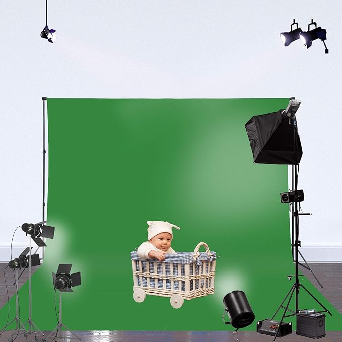 ISSUNTEX 9X15 ft Background Muslin Backdrop, Photo Studio, Collapsible High - Image 2