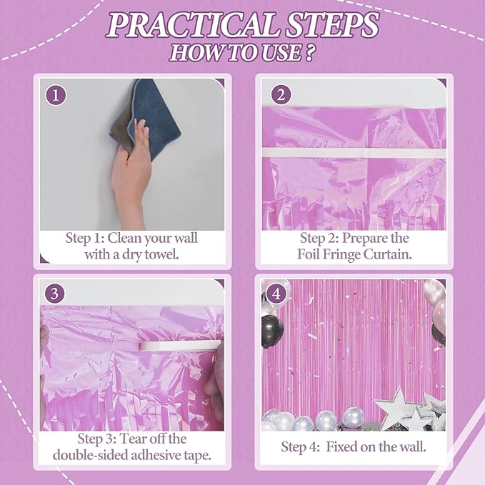 3 Pack Foil Fringe Backdrop - Image 3