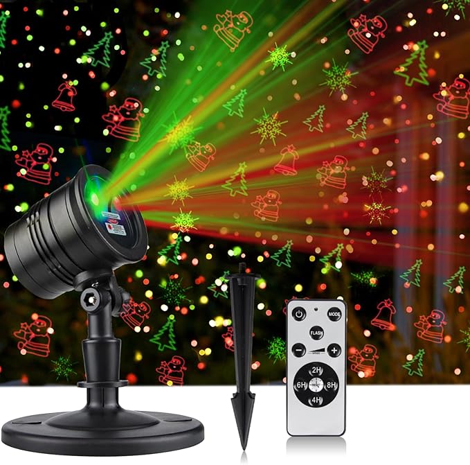 Laser Christmas Projector Lights Outdoor: Waterproof Outdoor Christmas by TOFU