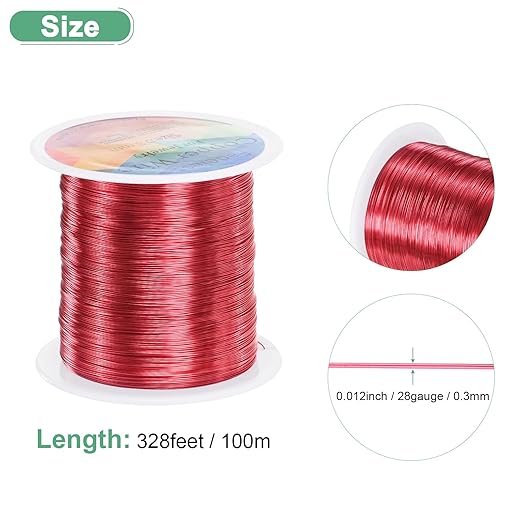 0.3mm Jewelry Wire, 28 Gauge 328FT Craft Wire Copper Beading Wire - Image 3