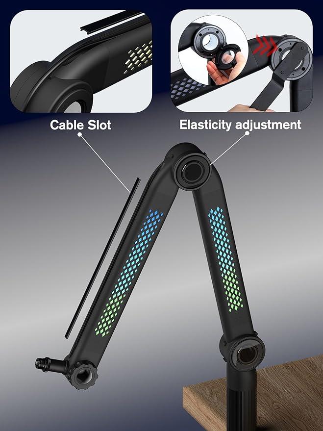 SUNMON RGB Mic Arm – Adjustable Boom Arm - Image 6