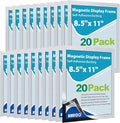 20 Pack Magnetic Sign Holder 8.5 x 11, Self-Adhesive Magnetic Picture Frame & by VAIIGO