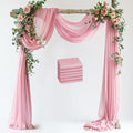 Wedding Arch Draping Fabric 6 Panels 28.7" x 20FT Blush Pink Sheer Chiffon by Xiomot