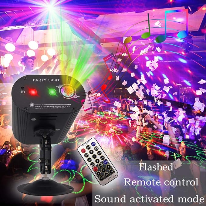 Party Lights, LED Disco Strobe Light, RGB Sound Activated - Image 5