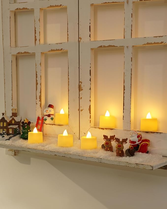 Amagic 12/24/50/100/150 Pack LED Tea Lights, Flameless Votive Candles, Battery - Image 5