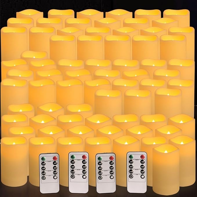 pliadvbu Flameless LED Candles 72 Pack, Outdoor Realistic Waterproof Votive - Image 7