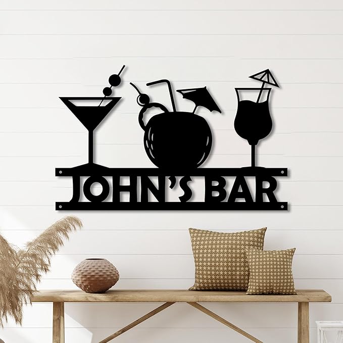 Custom Metal Bar Sign with LED Light Personalized Bar Theme Cocktail Metal Sign - Image 4