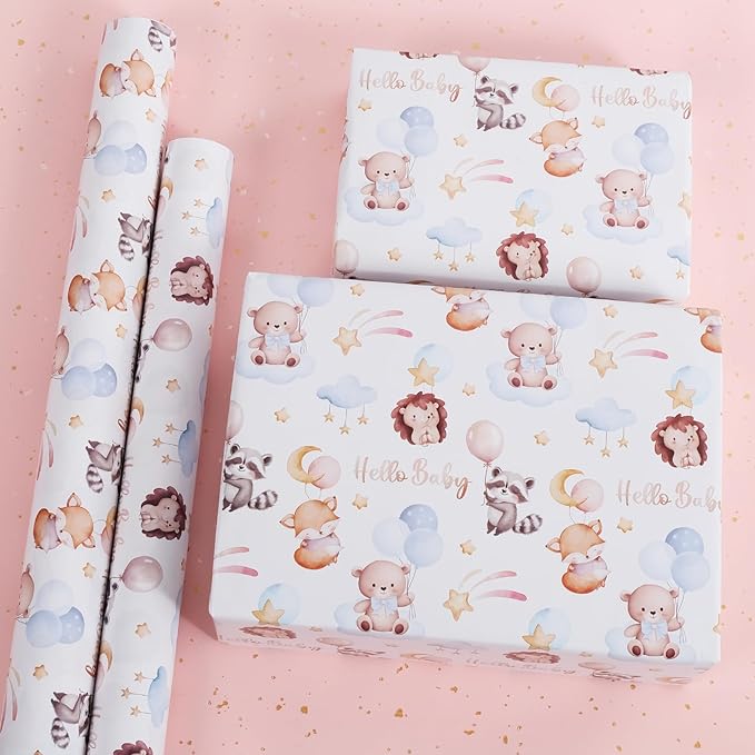 Aimyoo Baby Shower Wrapping Paper Roll - Image 4
