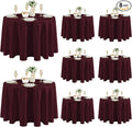 Fitable 8 Pack Round Tablecloths: Stain Resistant Wrinkle Free Circle Table by Fitable