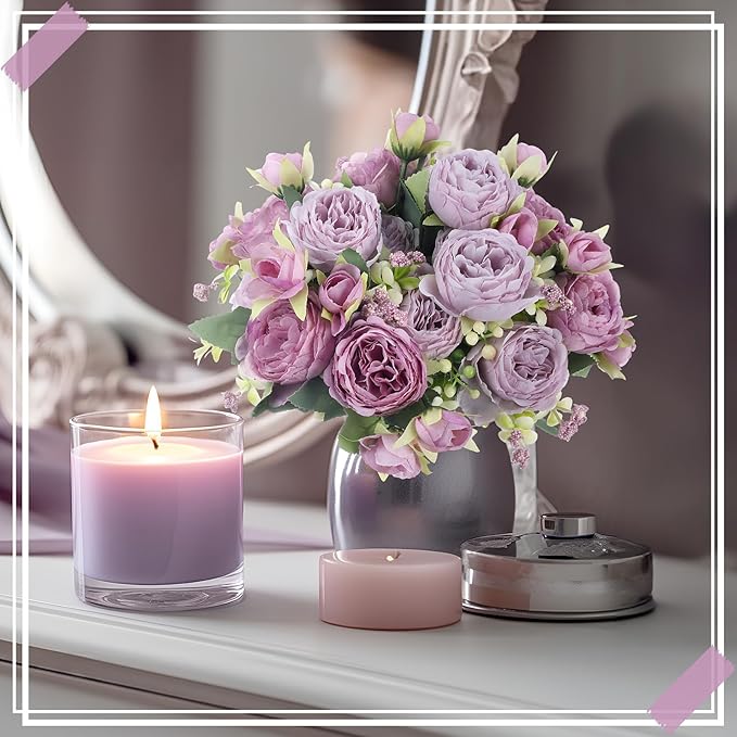 8 Bundles Artificial Peonies Flowers Boho Faux Flowers Arrangements Artificial - Image 6