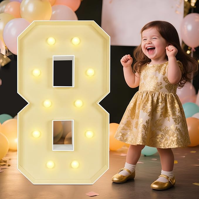 Marquee Light Up Numbers: 3FT Large Decorative Letters Signs by Unknown
