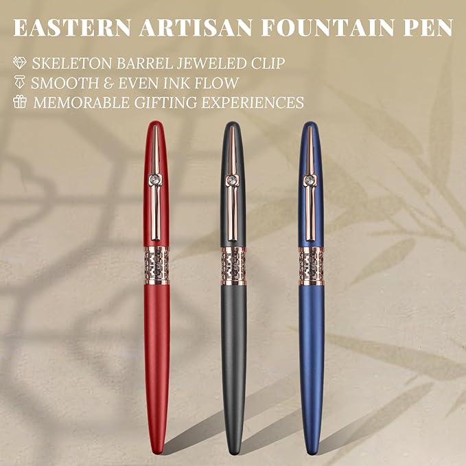 YUNCHUN Refillable Fountain Pen Fine Nib, Fancy Ink Pen - Image 2