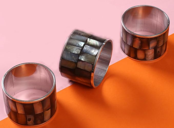 Napkin Rings Set of 8 for Dining Table Decoration Parties Everyday Metal Napkin - Image 9