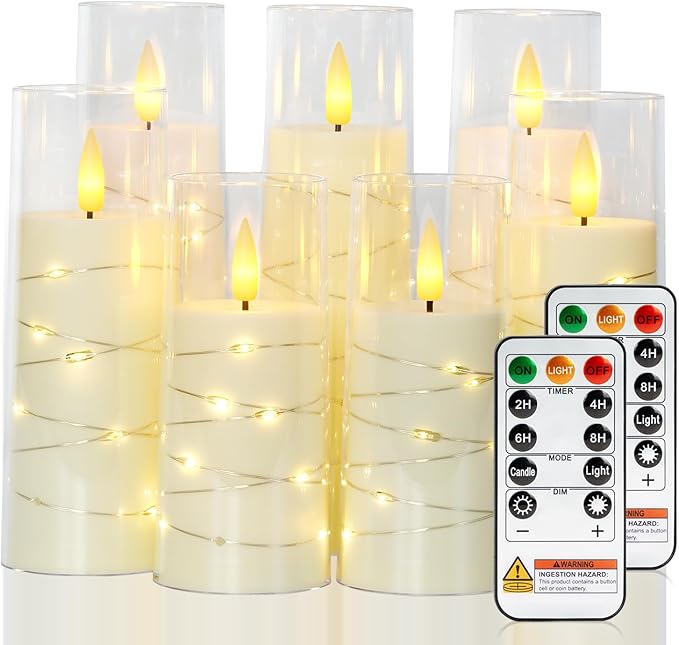 Raycare Flameless Candle with Remote Timer, 7 Flickering Acrylic Battery by Raycare