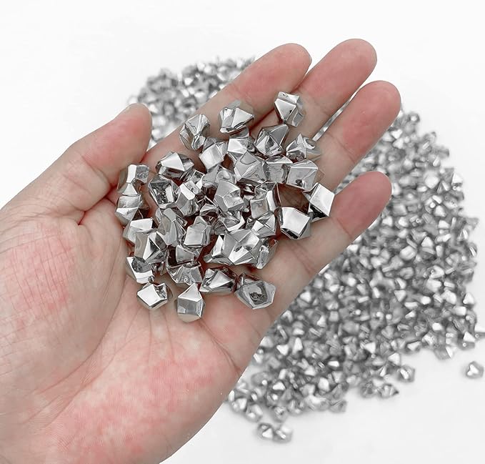Fake Crushed Ice Cubes, Vase Fillers, 11 * 14 mm 650 pcs Reusable Fake Ice - Image 2