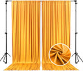 10 x 7 Feet Orange B Backdrop Curtain by ZEBMOON