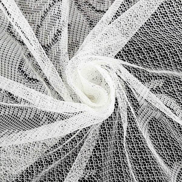 Tableclothsfactory 90" White Premium Lace Round Tablecloth - Image 7