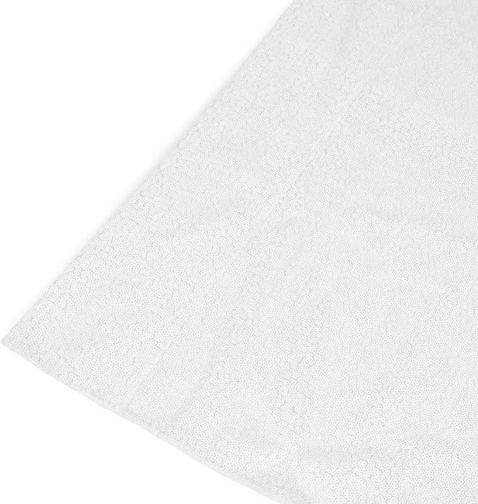 Eternal Beauty White Sequin Backdrop, 10x10 Ft Glitter Background Curtains - Image 9