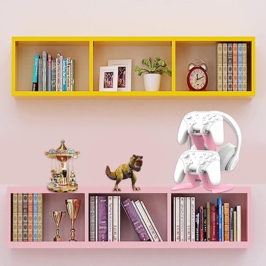 Controller Holder Pink, Game Controller Rack Headset Stand - Image 8