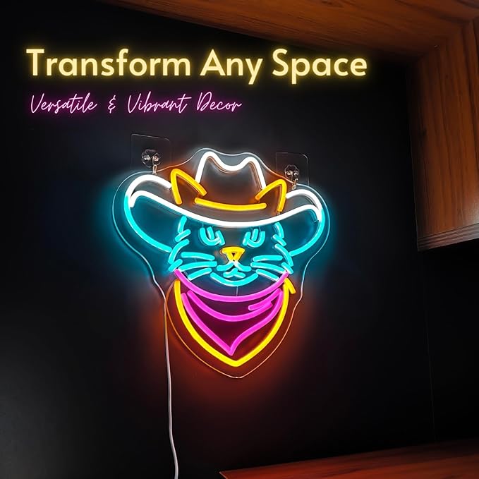 Cowboy Cat Neon Sign - Image 3