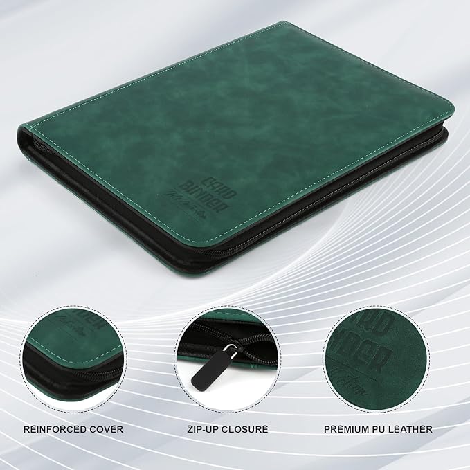 Toploader Binder with 9-Pocket Pages, Holds 288 "3×4" Rigid Toploader Hard Cases - Image 2