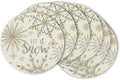 Artoid Mode Beige Snowflake Let It Snow Winter Placemats Set of 6, 14 Inch by ArtoidMode