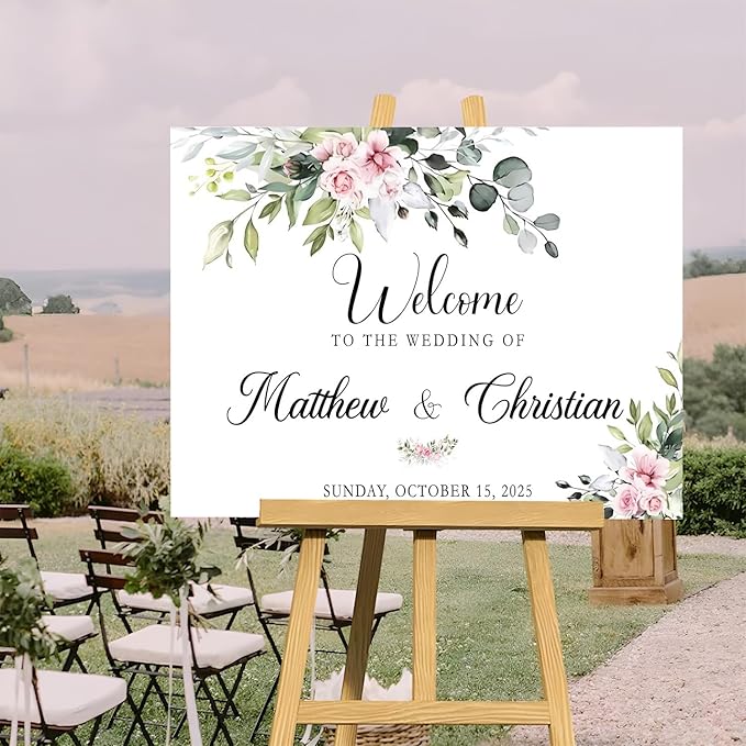 Welcome To Our Wedding Sign, Custom Wedding Welcome Sign, Easel Stand - Image 4