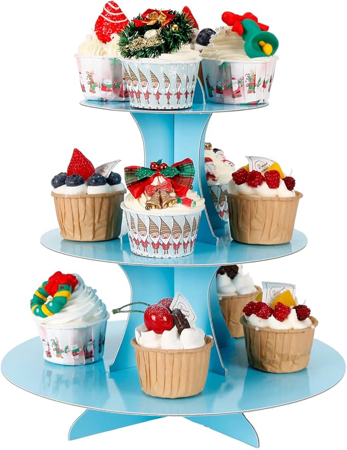 2Pcs 3-Tier Cupcake Stand, Cake Stand holder, Tiered DIY Cupcake Stand Tower - Image 3