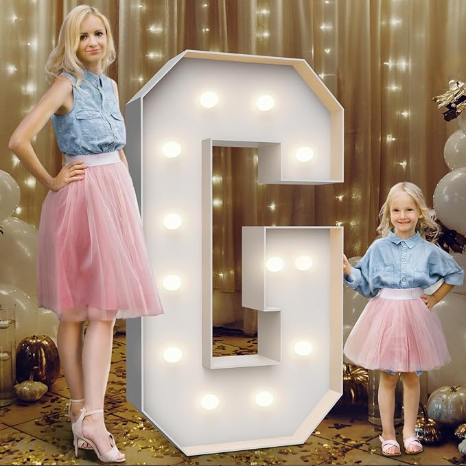 4FT Marquee Light Up Letters G, Party Decoration Large Marquee Light Up Letters by Teebloom